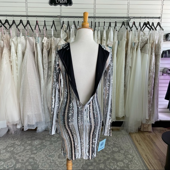 Fully Sequined Mini Dress - Picture 3 of 4